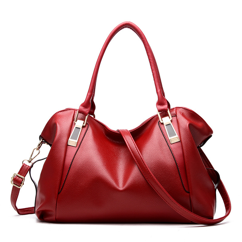 Women's bag 2024 New style fashionable soft leather handbag, trendy large-capacity bag, single-shoulder crossbody ladies' large bag full figure
