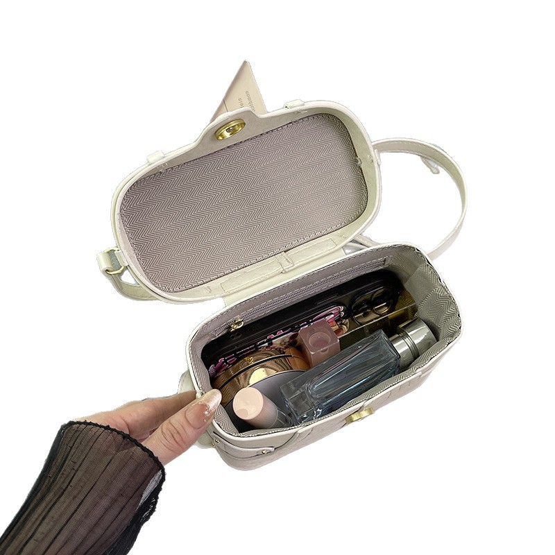 Cross-border high-end hand-held box bag for women, 2025 new style versatile crossbody bag, casual single-shoulder mobile phone bag Item Picture