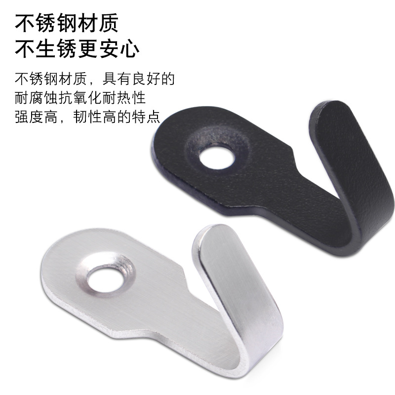 Dinit stainless steel coat hook solid single hook family hotel kitchen bathroom coat hook hardware parts batch Specification drawing