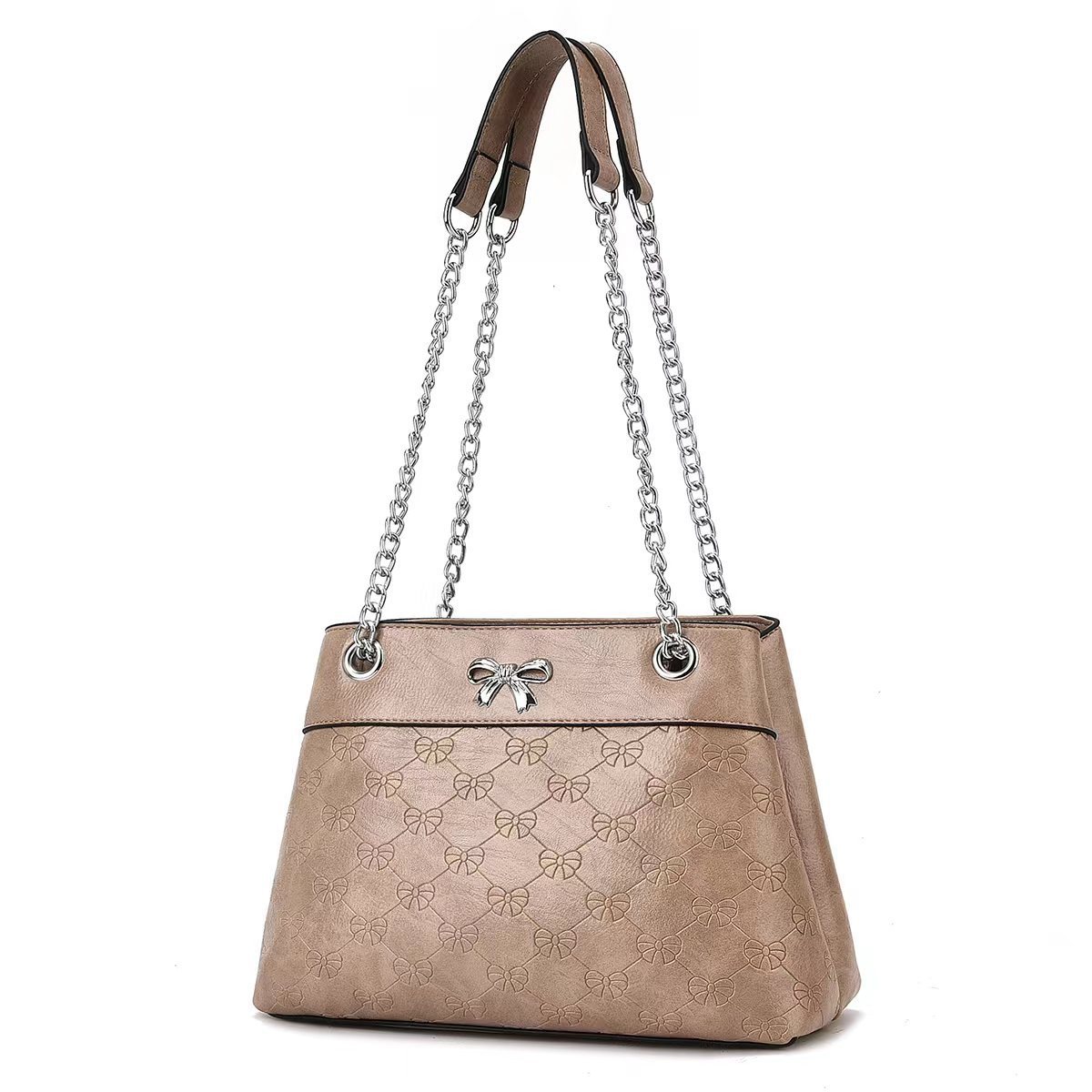 The chain is elegant and versatile. The single-shoulder crossbody bag from the manufacturer is a trendy and fashionable women's bag and a middle-aged mother's bag with a sense of luxury Item Picture