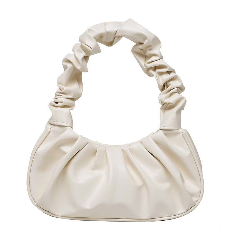 New style Korean-style single-shoulder dumpling bag, French bag, fashionable and trendy bag, pleated hand-held armpit bag Application Scenario