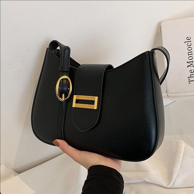 Cross-border bags 2025 New casual and Versatile soft leather crossbody baguette bag, fashionable single-shoulder armpit bag full figure