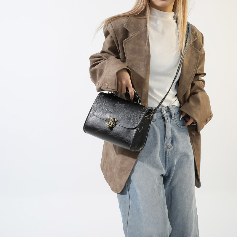 Women's bag 2024 Winter New style fashionable retro handbag, trendy casual single-shoulder bag, simple and casual crossbody women's bag Specification drawing