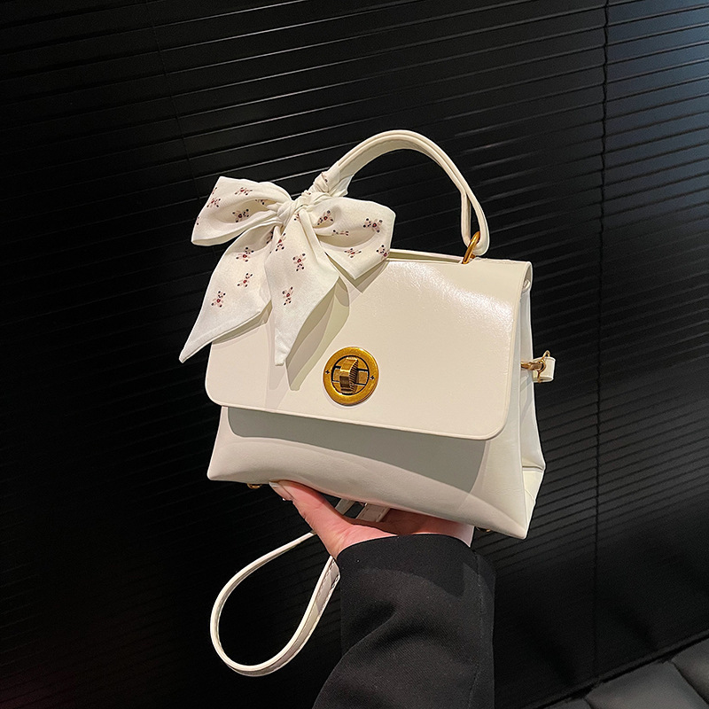 Retro bag for women, 2025 new style casual silk scarf single-shoulder crossbody bag, simple yet elegant hand-held small handbag full figure