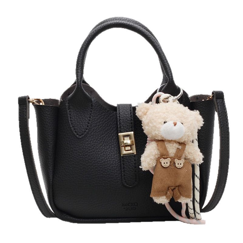 The 2025 new soft leather fashionable commuting hand-held bucket bag is a cute and versatile, stylish and casual single-shoulder crossbody bag Item Picture