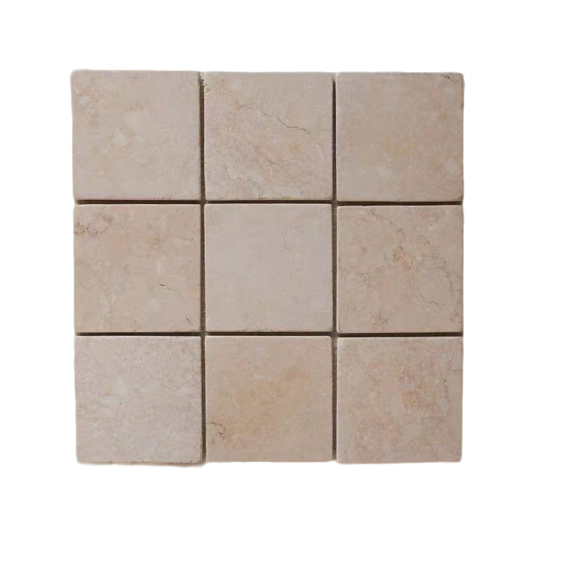 Beige natural lime stone Wabi-sabi castle style garden villa horseshoe stone homestay courtyard anti-slip floor tiles Item Picture
