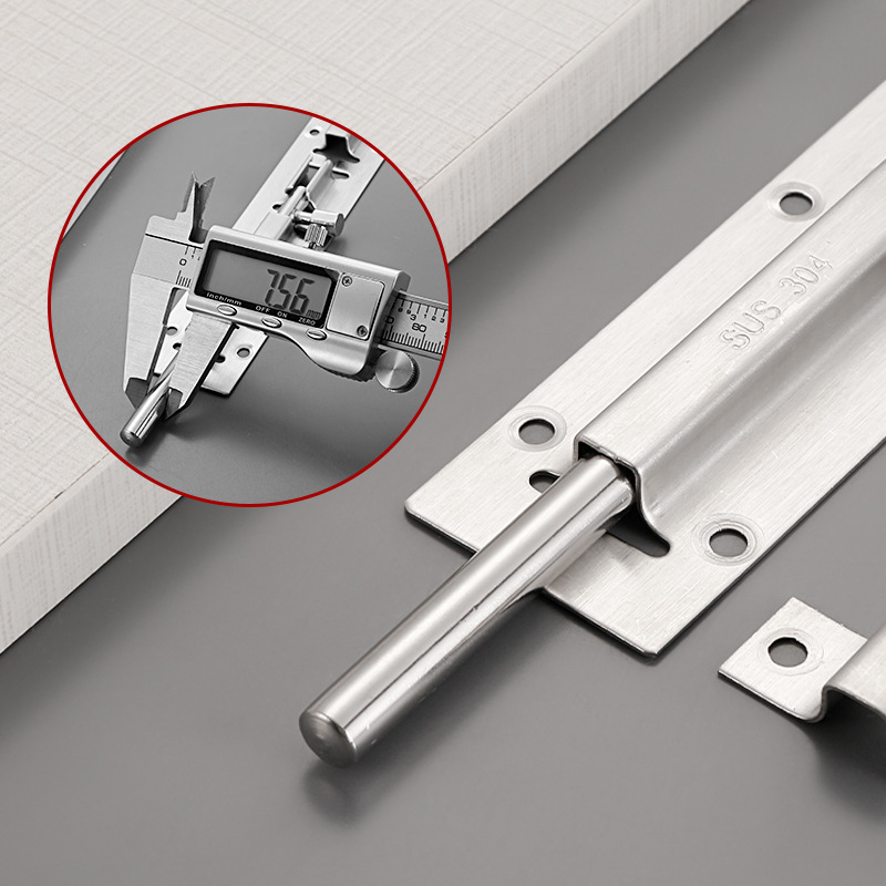 Thickened 304 stainless steel Chinese latch, black window anti-theft latch, wooden door lock latch, extended exposed door bolt Specification drawing