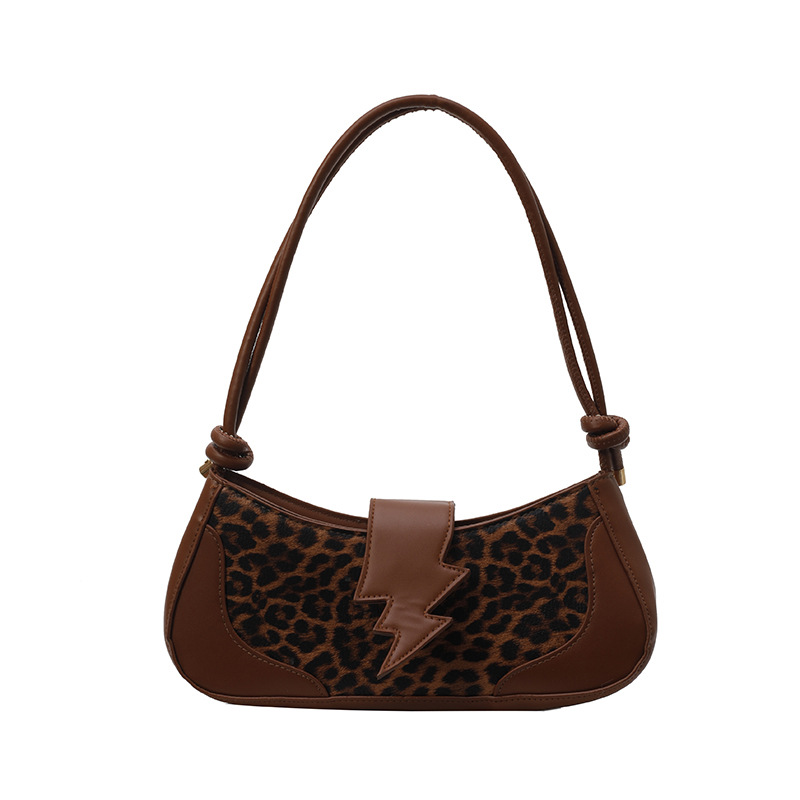 A high-end, stylish and niche leopard print underarm bag for women, a new cross-border fashion and versatile small square handbag for women in 2025 Item Picture