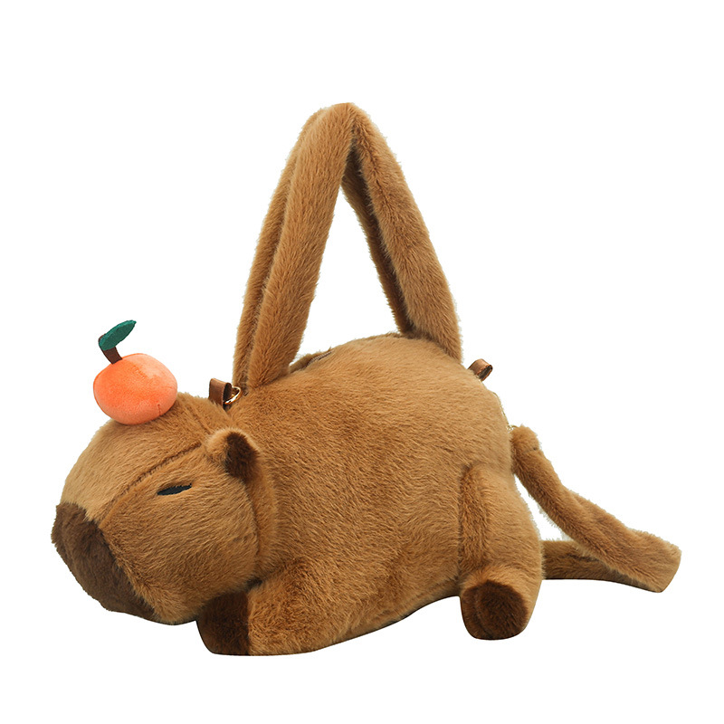 New cartoon capybara backpack, cute and ugly figurine bag, Kapi Bala backpack, claw machine doll, direct sales version Item Picture