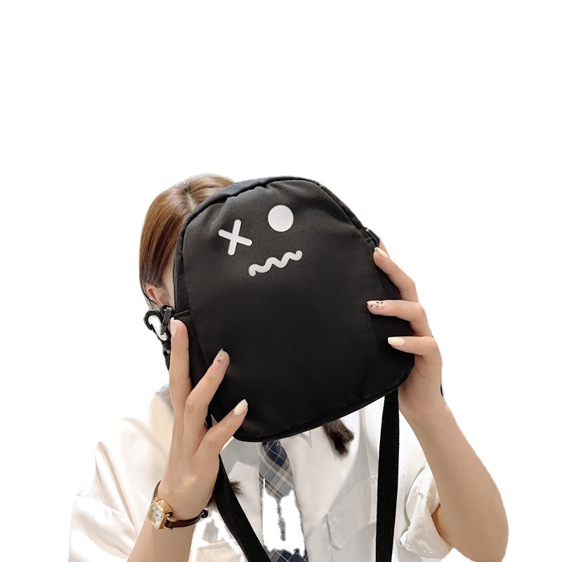 Korean Instagram-style niche cartoon ghost crossbody bag for girls, Japanese-style ugly and cute, casual and adorable student small bag Item Picture