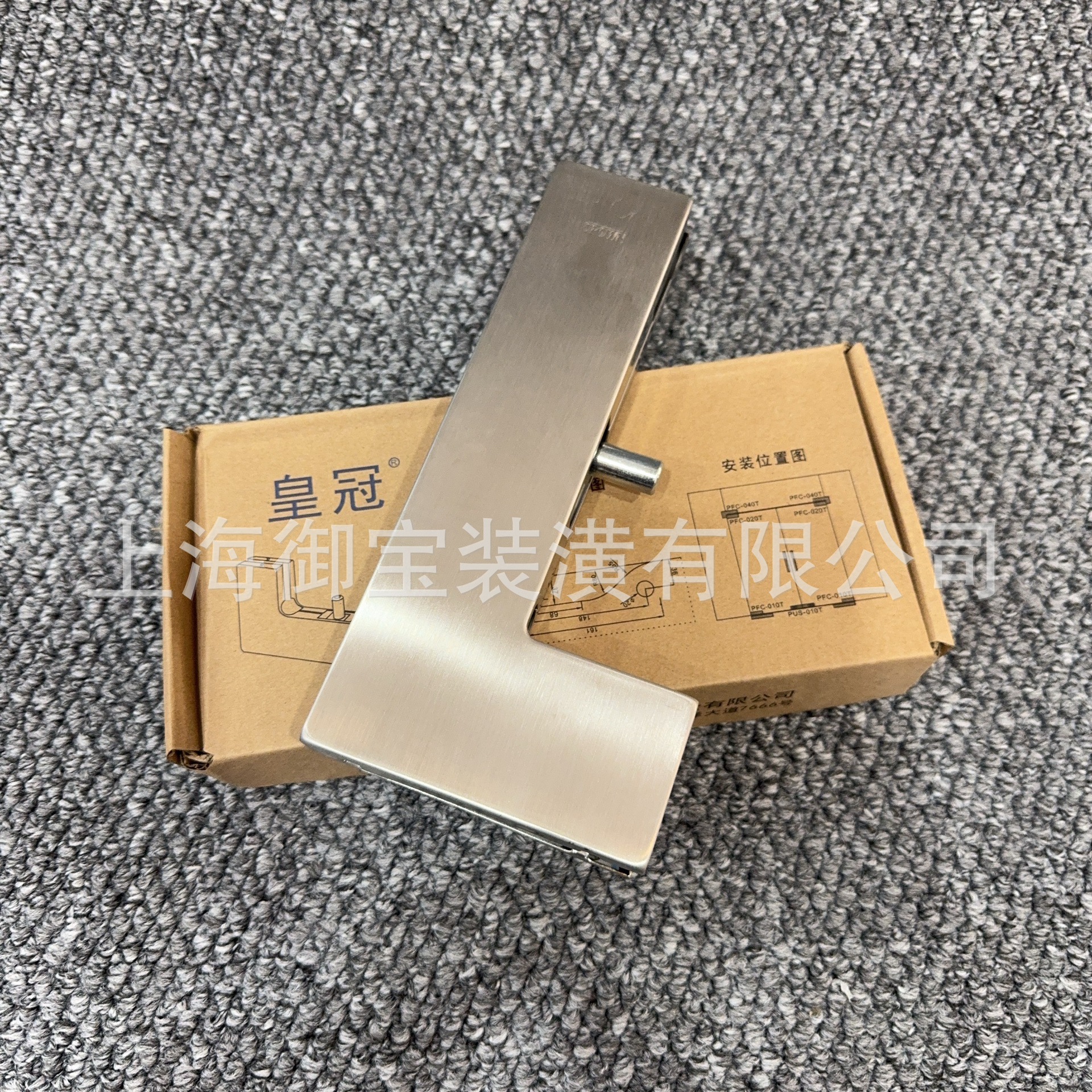 Crown door clamp, glass door upper clamp, lower clamp, curved clamp, made of 304 stainless steel, 12-19mm floor lock clamp details Picture