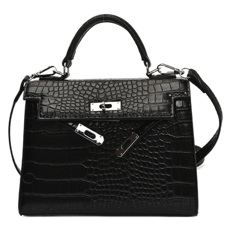 The high-end crocodile print hand-held Kelly bag for women's Spring/Summer 2025 is a simple and versatile single-shoulder bag and a trendy crossbody bag Item Picture