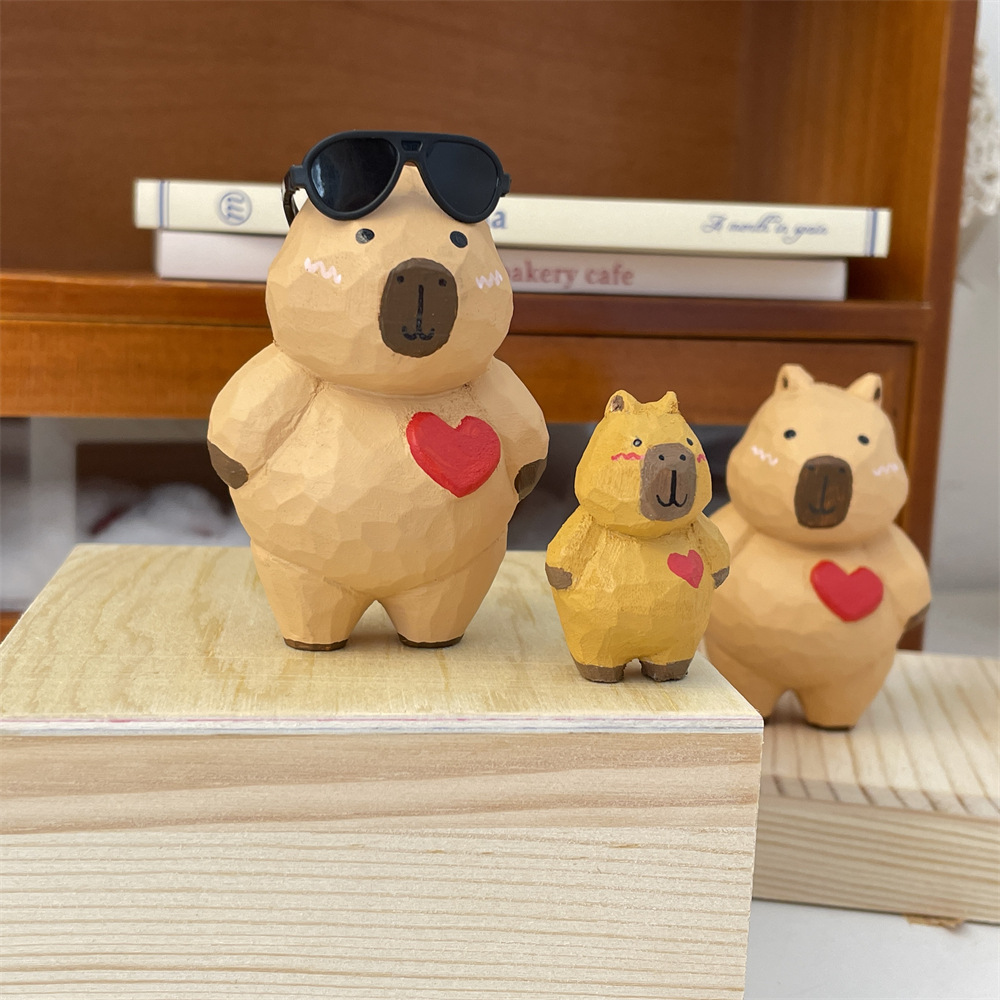 MXX02 Hand-carved small decorative item, Kapipala desktop decoration, couple gift, car toy for friends full figure