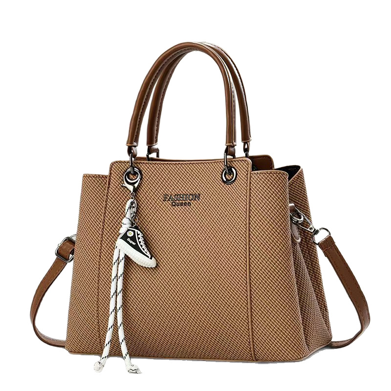 High-end fabric texture women's bag, 2025 new crossbody mom bag, large-capacity handbag, high-end middle-aged women's bag Item Picture
