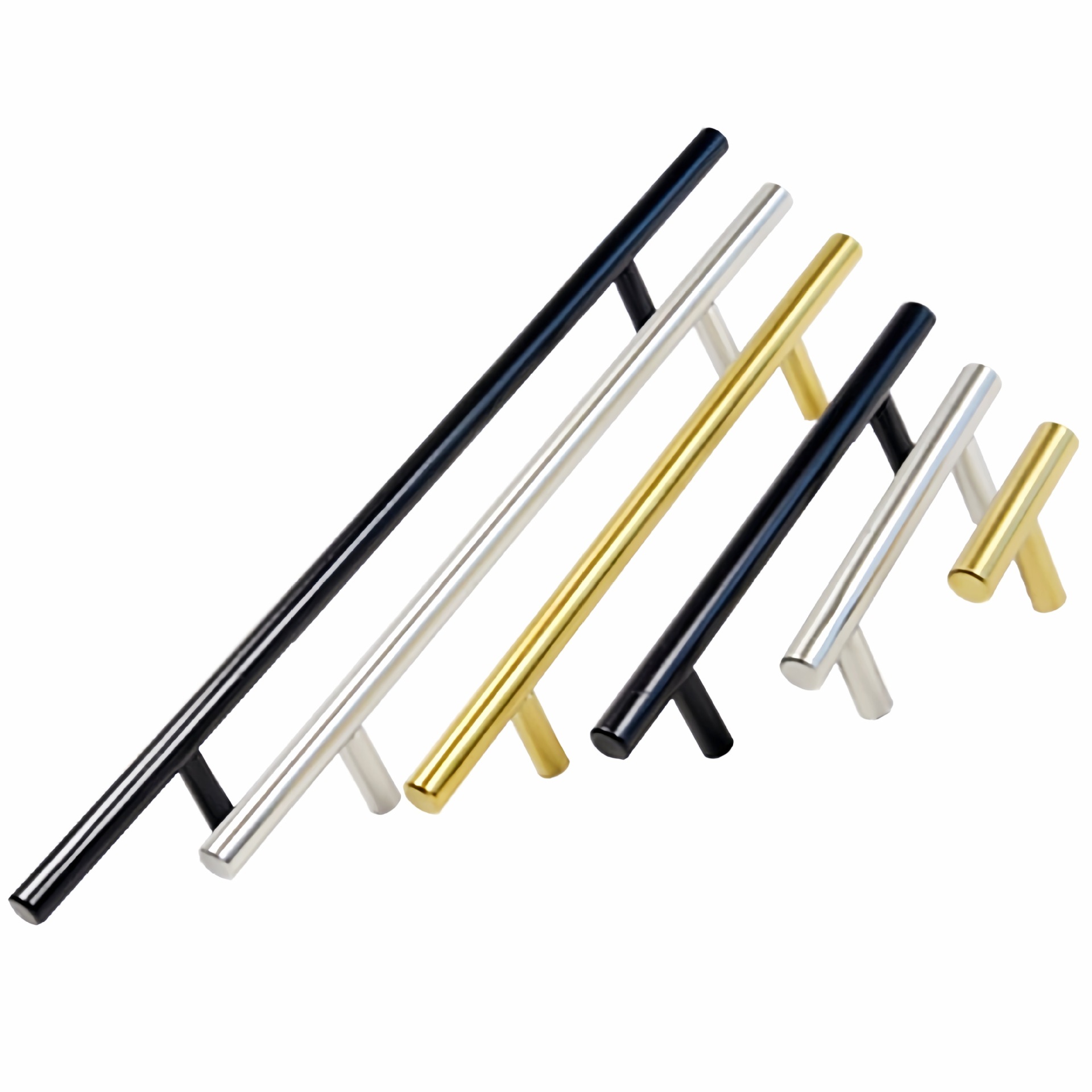 Golden T-shaped handle, wardrobe, cabinet, stainless steel hollow handle, drawer, hardware cabinet door, long handle, door and window handle Application Scenario