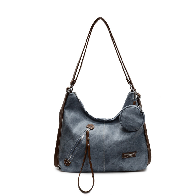 Retro large-capacity commuter tote bag for women, 2025 new Korean version niche single-shoulder bag, multi-functional and fashionable backpack Item Picture