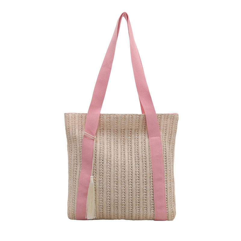 Summer new hollowed-out commuter bag 2025, large-capacity straw woven beach bag, Korean style, trendy and stylish, single-shoulder armpit bag Item Picture