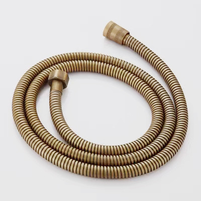 Black stainless steel shower hose, bathroom golden hose, explosion-proof metal shower hose, antique encrypted hose Specification drawing