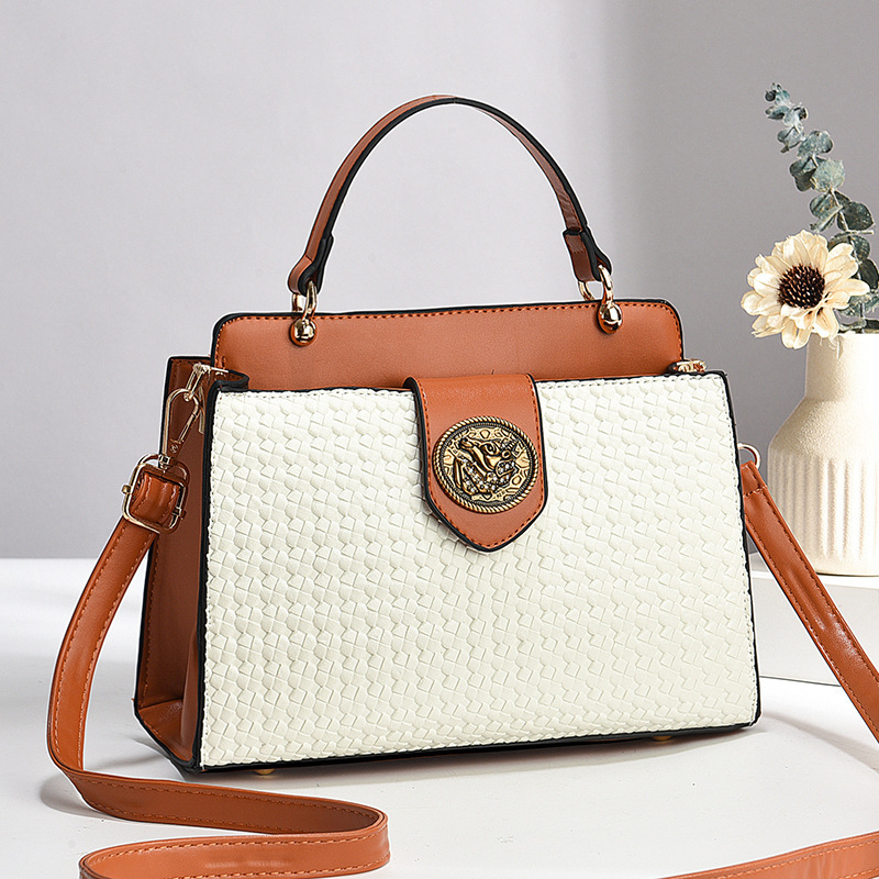 Retro handbag, new foreign trade versatile crossbody bag, casual and simple printed single-shoulder bag, fashionable and high-quality women's bag full figure