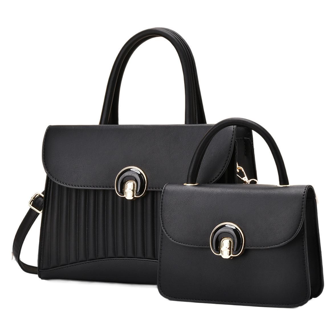Large-capacity hand-held women's bag, crocodile pattern two-piece set, mother and child bag, new cross-border fashion for women, single shoulder slanted Item Picture