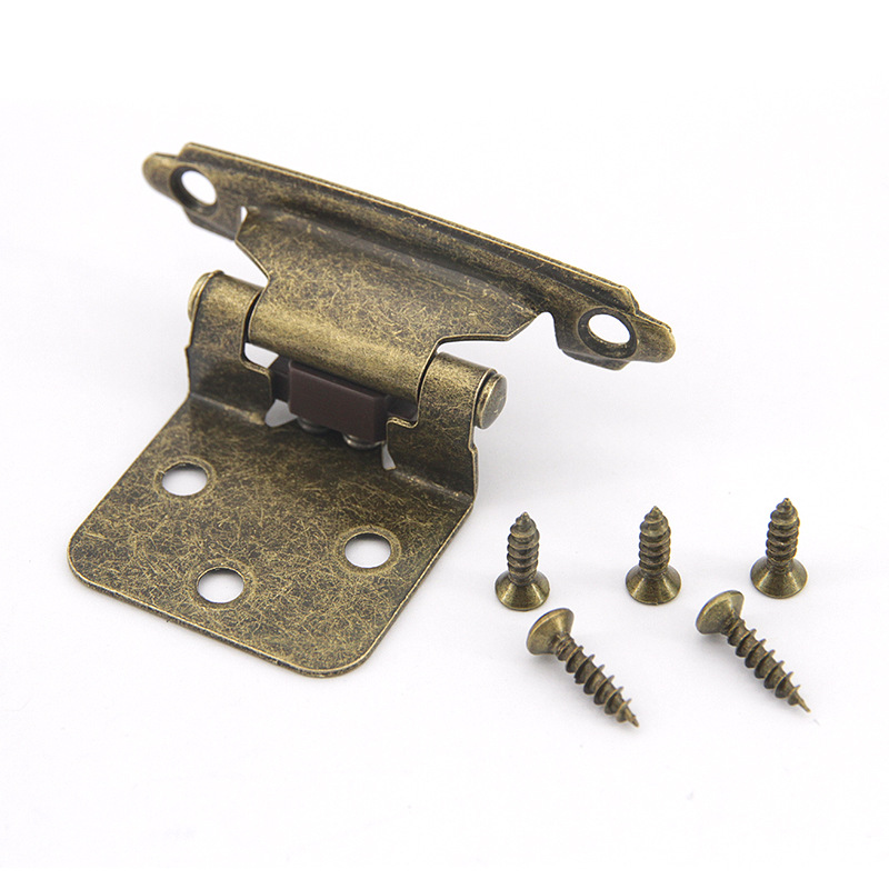 Tuochen black American-style hinges, spring hinges, furniture cabinets, wardrobes, hydraulic buffer self-closing iron hinges details Picture