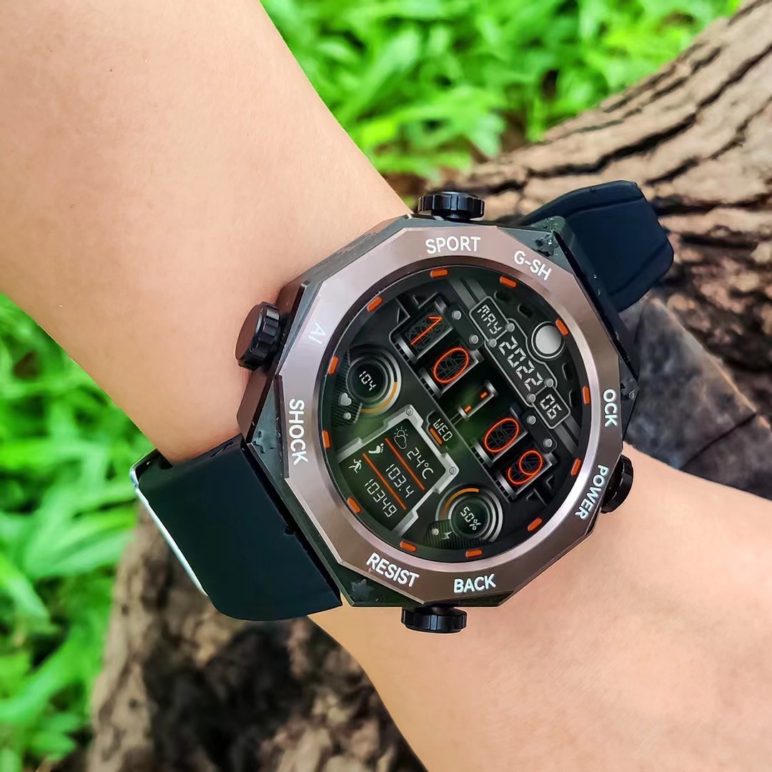 The cross-border e-commerce bestseller ROGBID Tank M1 three-proof sports smartwatch, 1.45 inches, 680 mah, IP69 details Picture