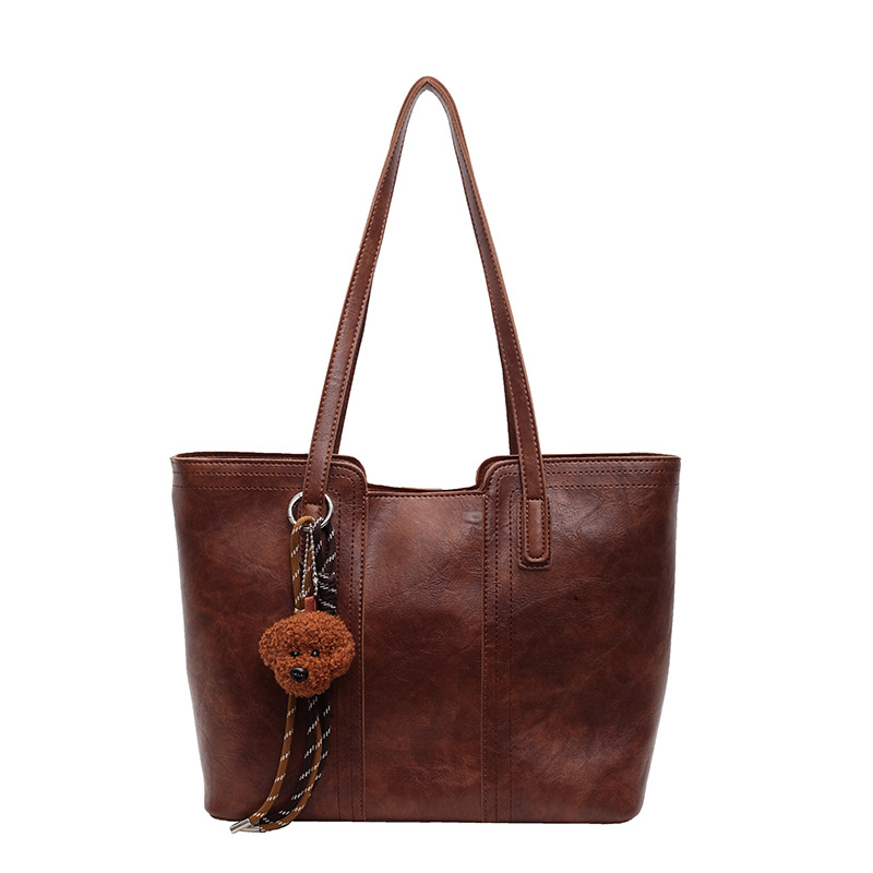 Simple and versatile women's large-capacity 2024 new casual single-shoulder shopping bag, fashionable commuter tote bag Item Picture