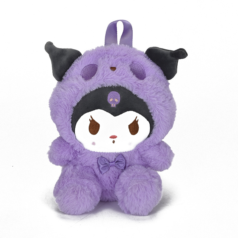 Cute cartoon Kuromi Melody doll bag, girlish double backpack, adult and children's backpack manufacturer wholesale Item Picture