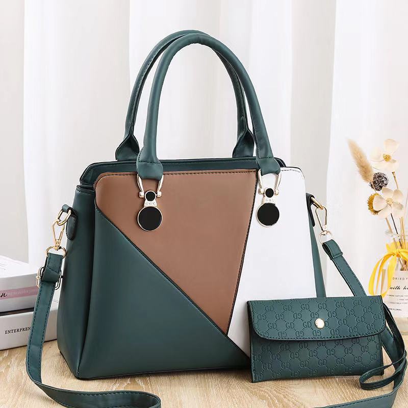 The 2022 new style of women's single-shoulder crossbody bag, a fashionable crossbody bag with contrasting colors for spring and summer, and a large-capacity handbag Specification drawing