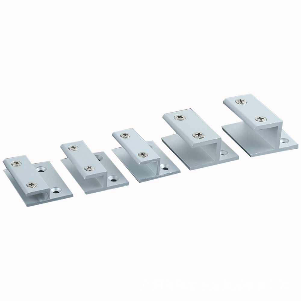 Aluminum alloy glass clamps, glass H-shaped sandwich panels, cabinet door fixing clamps, glass brackets, exhibition hall glass hardware accessories Item Picture