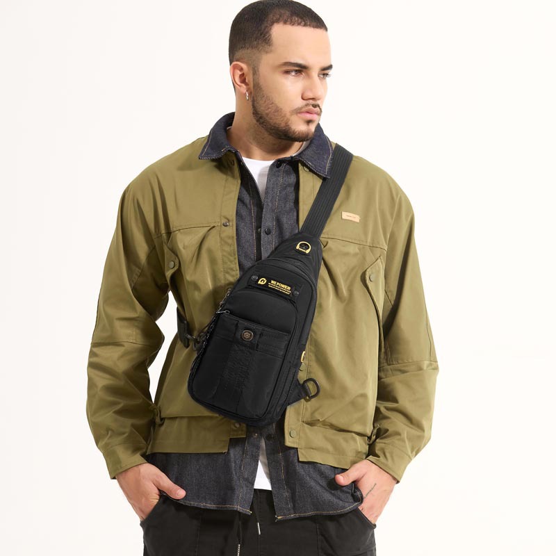 WEPOWER's new outdoor commuting chest bag, casual travel multi-functional backpack, and men's portable single-shoulder crossbody bag Specification drawing