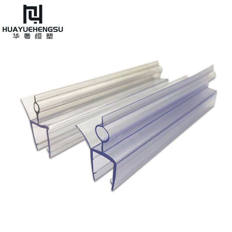The transparent and elongated bubble water barrier rubber strip at the bottom of the shower room glass door is directly supplied online by the manufacturer Application Scenario