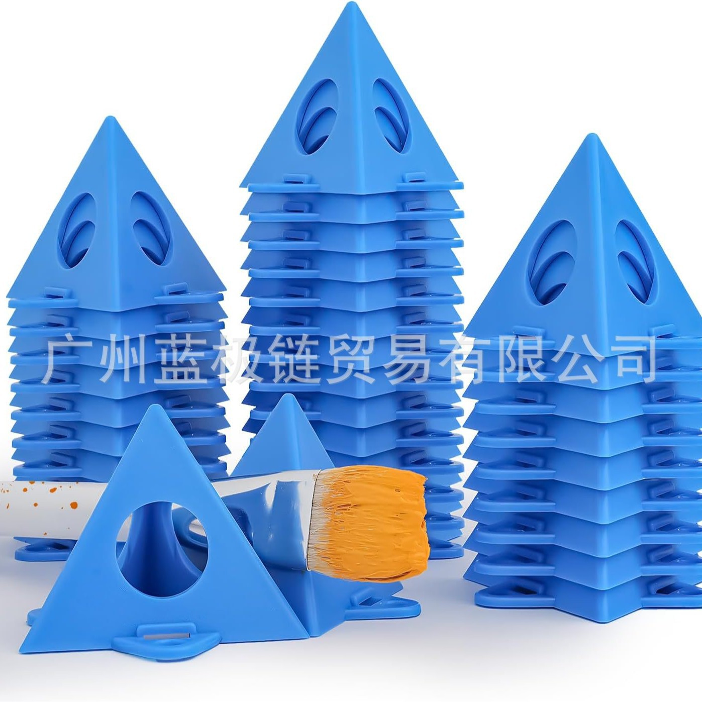 Triangular tripod, paint pad, woodworking paint rack, paint spraying bracket, auxiliary tool, pyramid-shaped bracket full figure