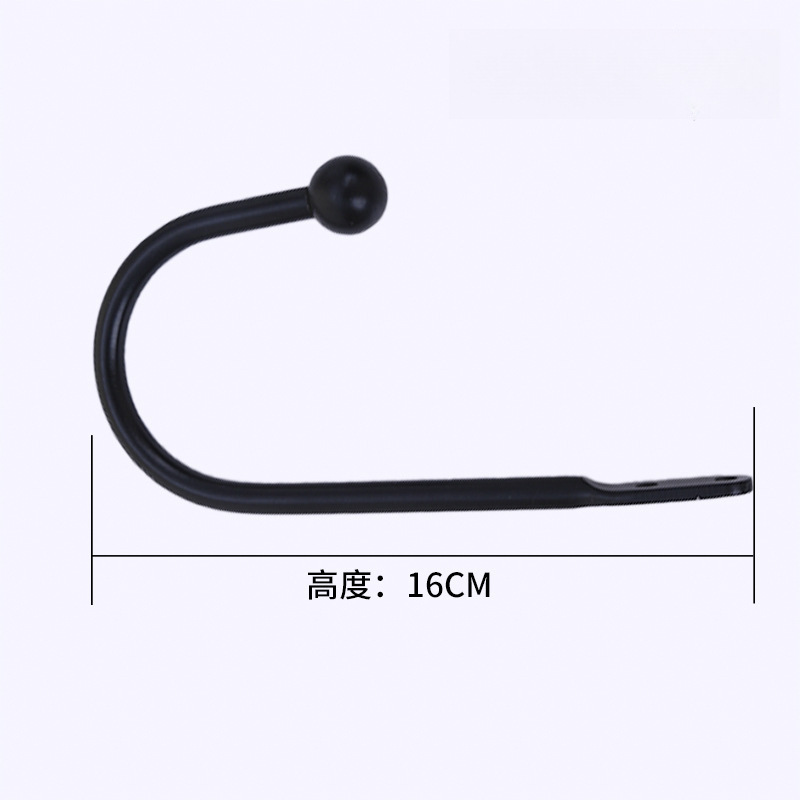 Wholesale of modern and simple wall hooks, round head U-shaped hooks, curtain accessories, bedroom, living room and bathroom hooks, cross-border Application Scenario