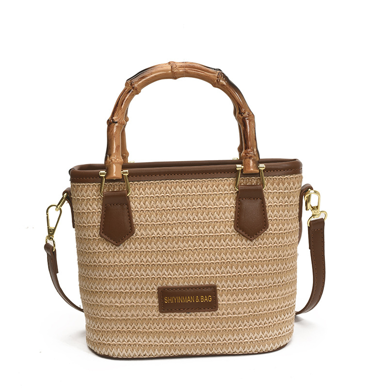 Seaside vacation beach bag, large-capacity bucket bag, women's 2025 summer new handbag, trendy single-shoulder bag, crossbody bag Item Picture