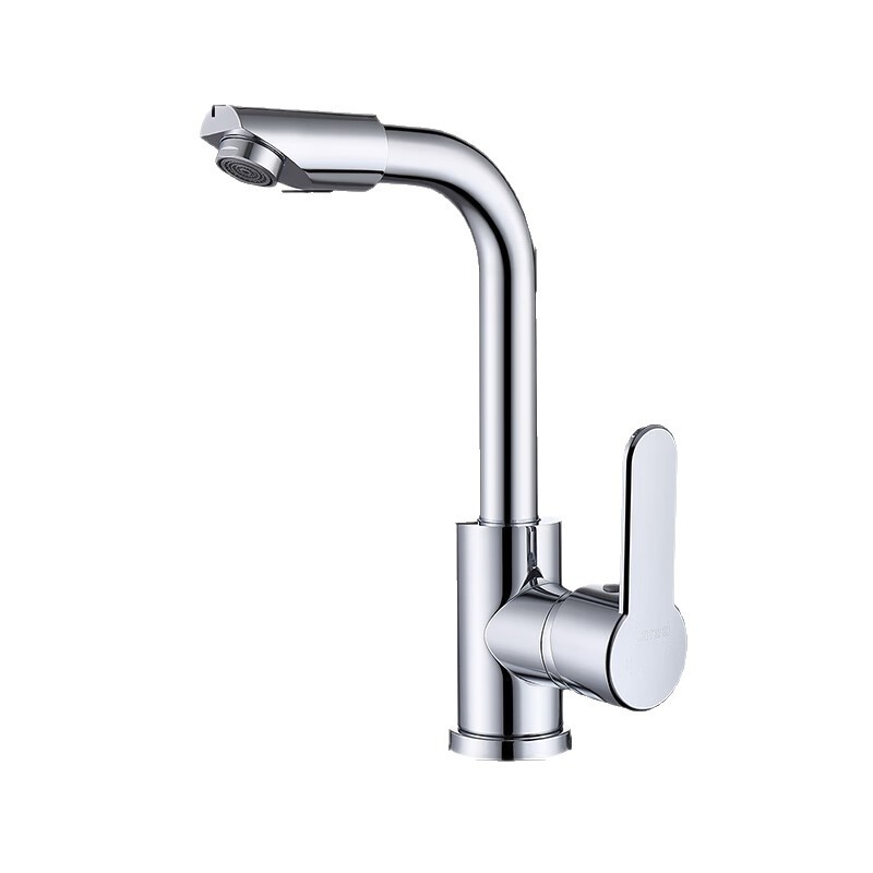 Cold and hot water faucet, countertop basin, sink, washbasin, kitchen vegetable washing basin, mixed faucet, cold and hot water flat three-way rotating type Item Picture