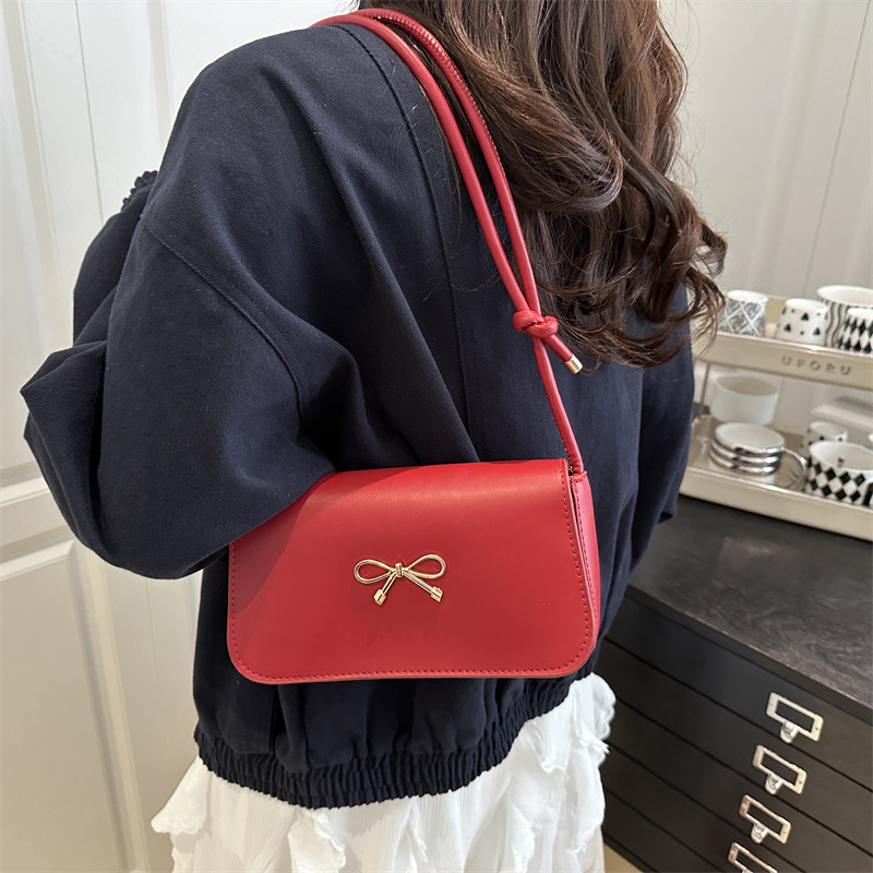 Summer Edition Women's Beauty 2025 New casual bow, fashionable, niche, versatile and stylish single-shoulder crossbody bag details Picture