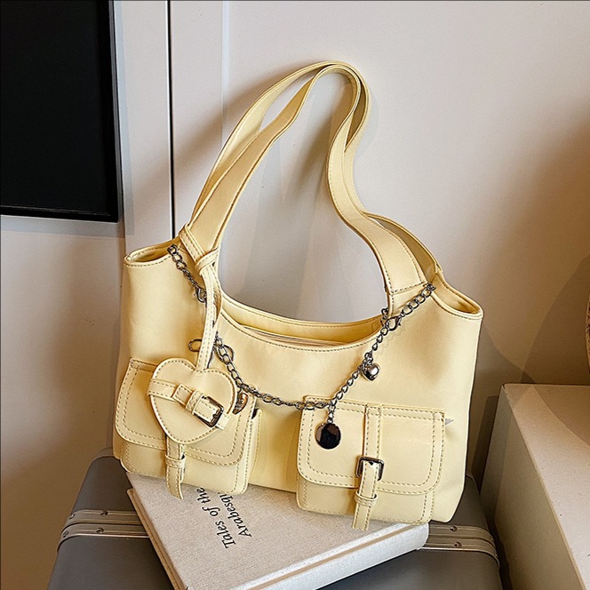 New Spring/Summer 2025 casual, versatile, fashionable and simple underarm bag for women, cool and spicy single-shoulder bag for women with multiple pockets full figure