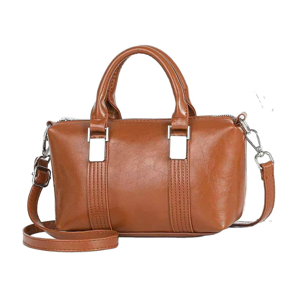 A fashionable women's handbag with solid color and texture, a crossbody bag, a new simple commuting handbag and tote bag for the autumn and winter of 2025, looking stylish Item Picture