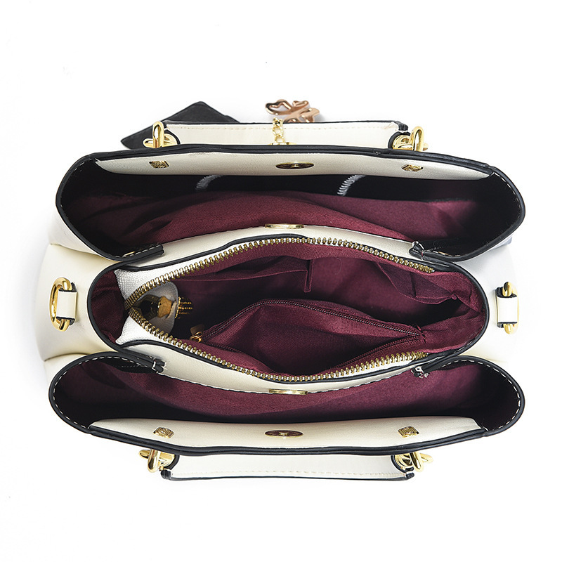 Color-blocked women's bag 2023 new style handbag, versatile and color-blocking large-capacity fashionable single-shoulder bag Application Scenario