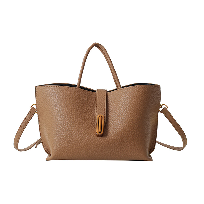 High-end quality hand-held large bag for women 2024 new solid color versatile commuter tote bag, Korean-style fashionable crossbody bag Item Picture