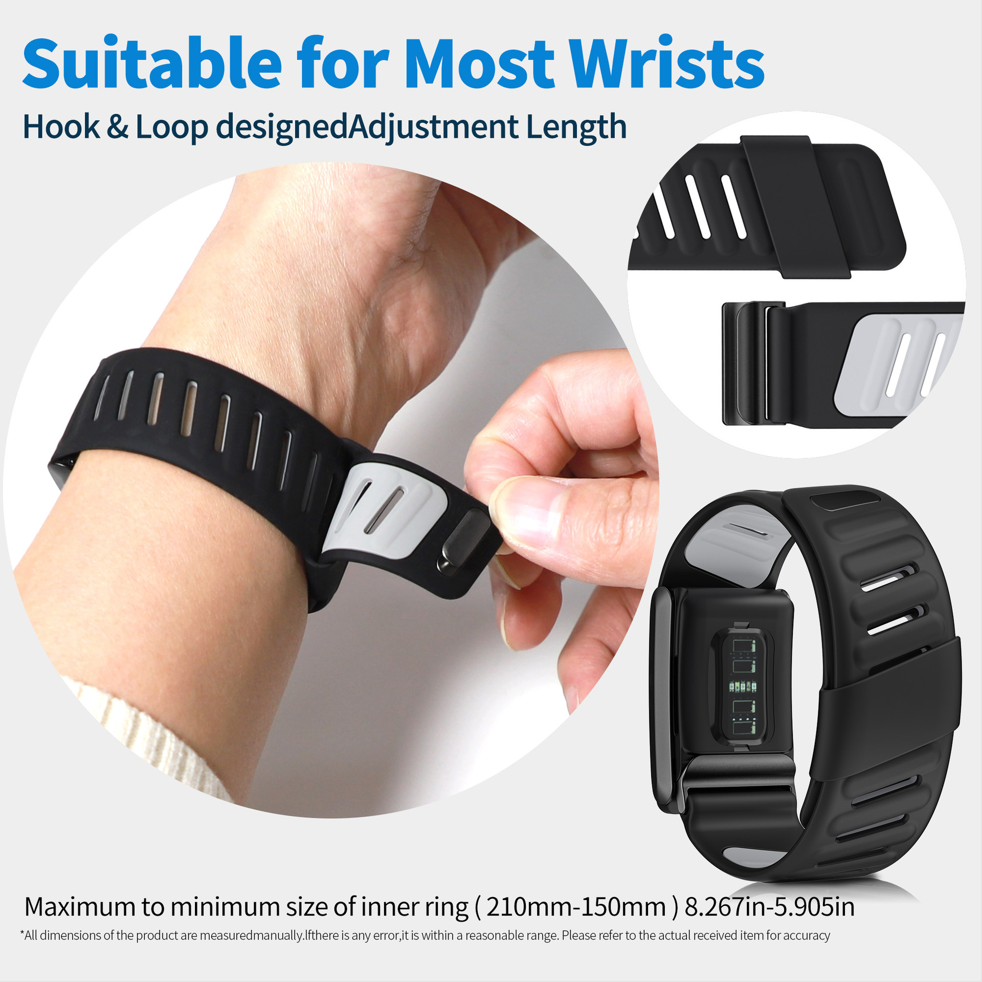 Whoop silicone wristband, whoop 4.0 heart rate watch strap, dual-color wristband, a cross-border bestseller Specification drawing