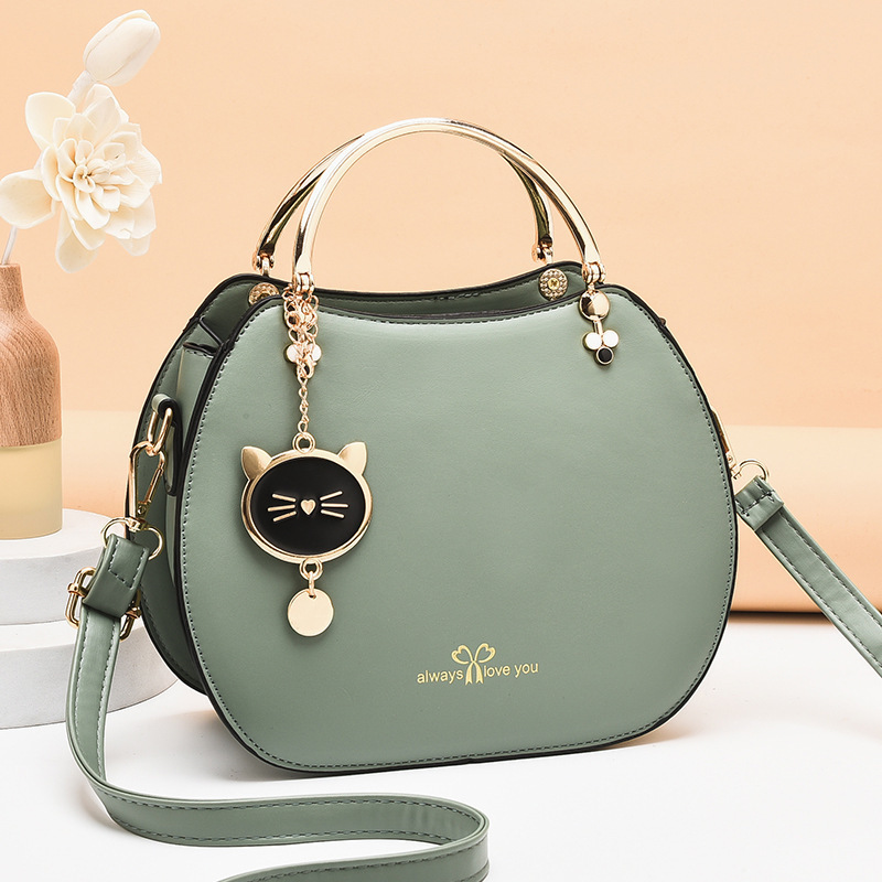 2024 New Korean style fashionable girlish shell bag, stylish cat crossbody bag, women's single-shoulder handbag consignment full figure