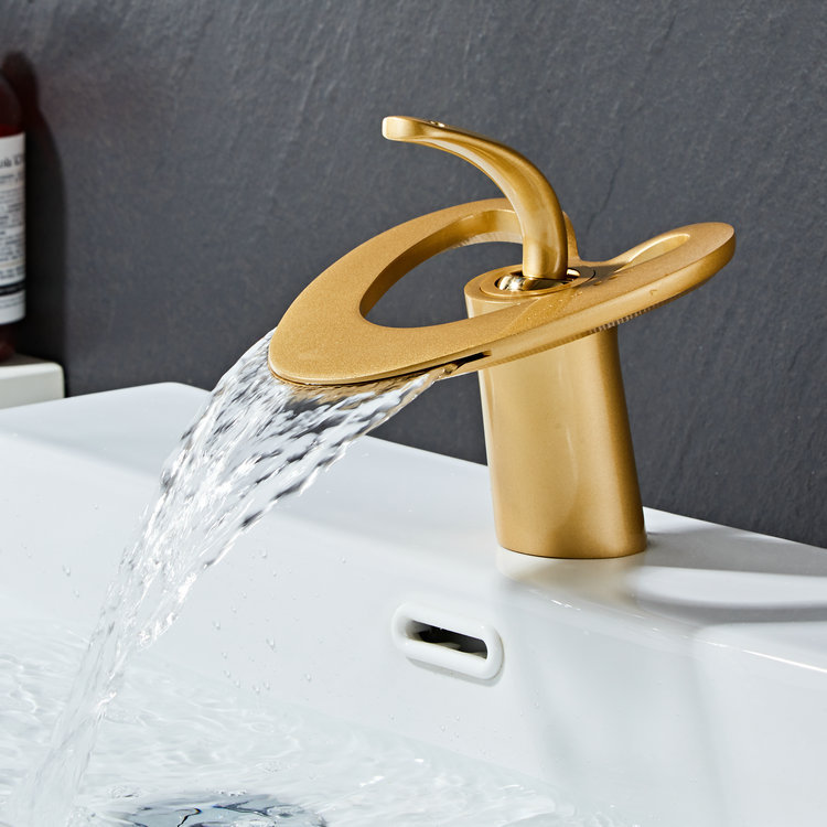 Modern and simple bathroom faucet, bathroom cabinet, washbasin faucet, hollowed-out cold and hot dual outlet faucet Application Scenario