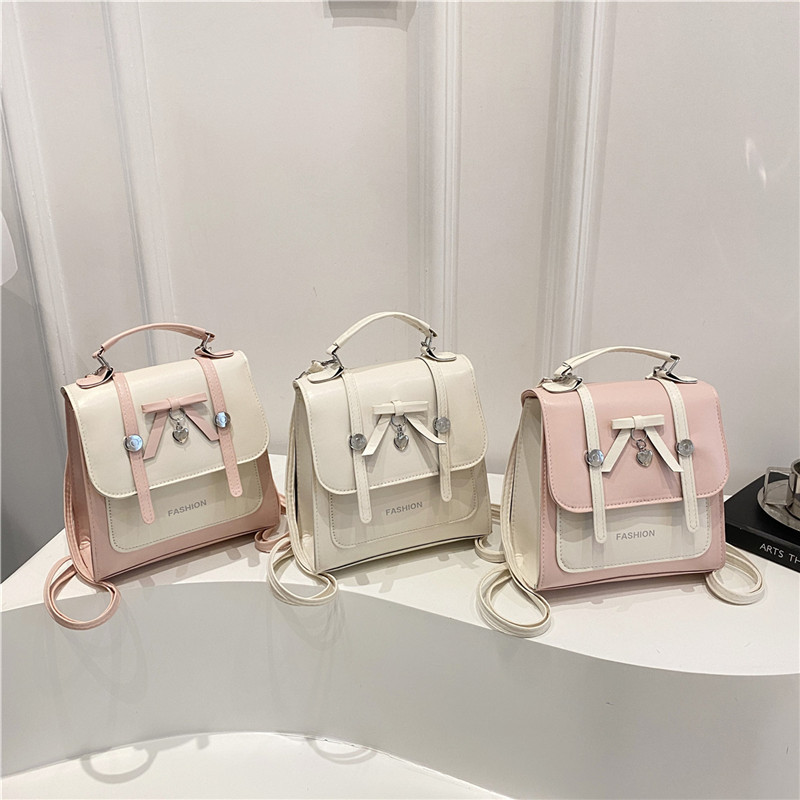 High-end, elegant and simple backpack 2025 new style, fashionable student, versatile for commuting, crossbody and hand-carry small square bag Application Scenario