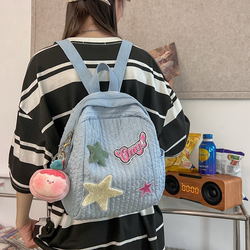 New cartoon trend versatile backpack, Japanese-style cute and sweet girlish backpack, niche mini backpack full figure