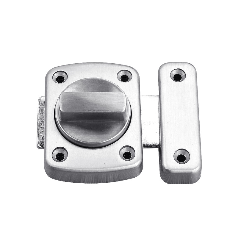 Sliding door, rotating zinc alloy lock, latch, reverse locking door tool, insert door, no need for drilling, pin type door lock, door bolt Item Picture