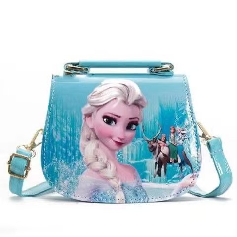 Children's bag, Ice Princess Girls' handbag, Korean version backpack, Aisha Princess, cute single-shoulder crossbody bag Specification drawing