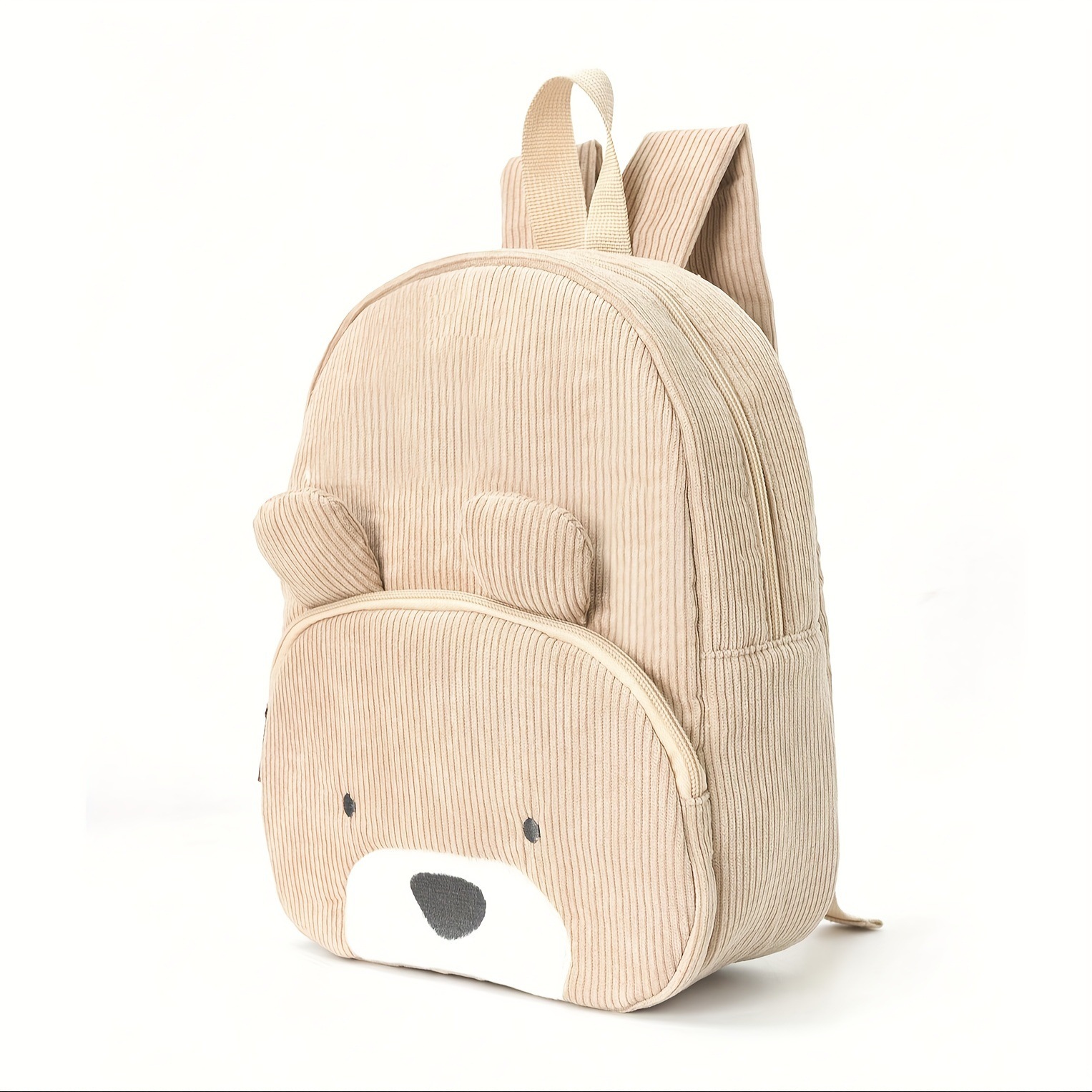 etsy in-stock embroidered custom cute bear backpacks, cross-border primary school students' backpacks, fashionable corduroy plush bags Item Picture