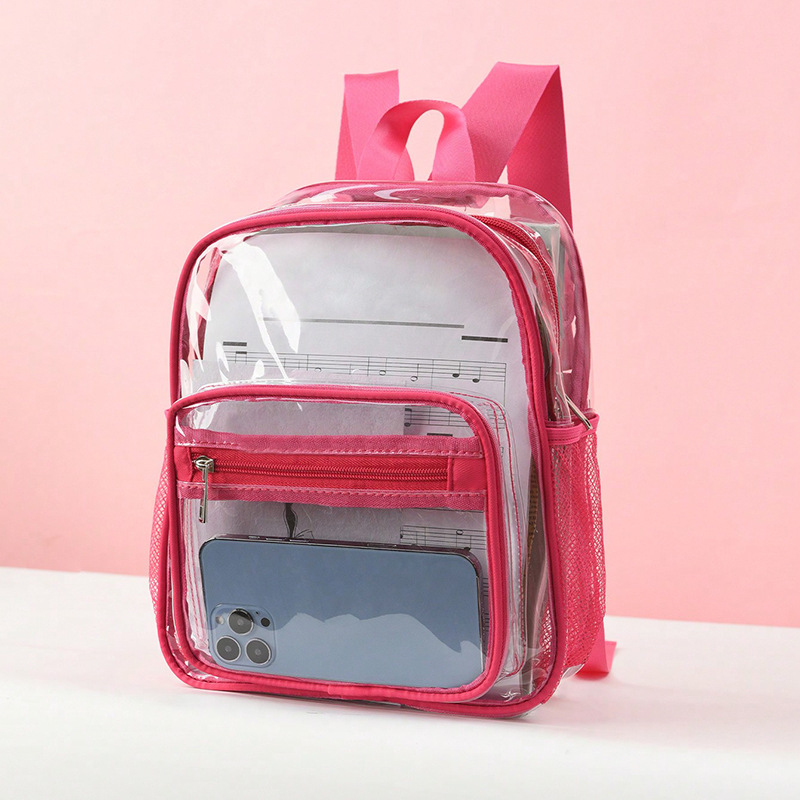 New cross-border transparent backpack, summer casual pvc backpack, jelly bag, large-capacity transparent student schoolbag Application Scenario